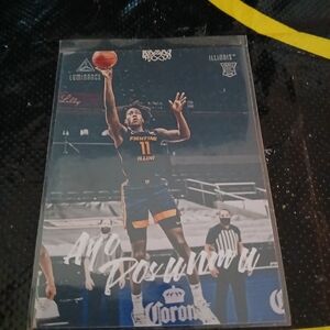 Basketball Trading Card with Player in Blue and Orange